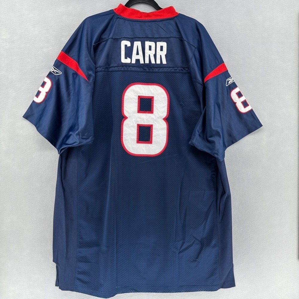 Y2K Houston Texans David Carr Reebok On Field Jersey Navy Blue SZ 56 3XL VTG - Picture 3 of 10